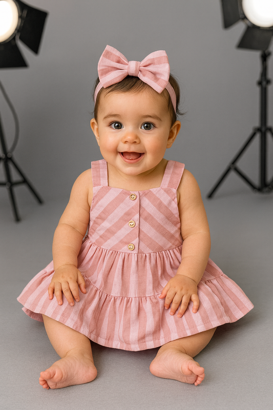 Vestido más Panty más Moño Decorativo para Bebé | CHIC ROSE