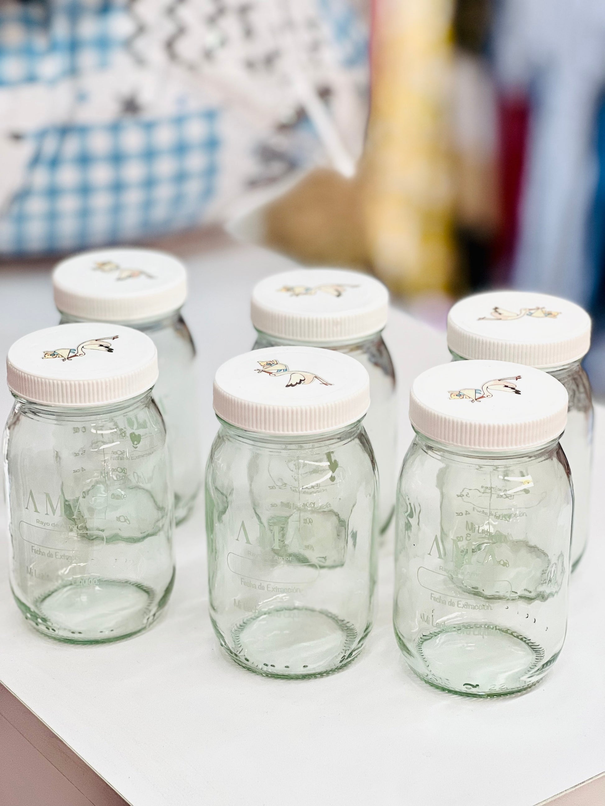 FRASCOS RECOLECTORES EN VIDRIO DE LECHE MATERNA X6 - Boutique Mundo Materno