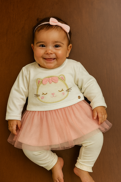 Conjunto de Vestido/Bodi más Pantalón para Bebé | MARIE