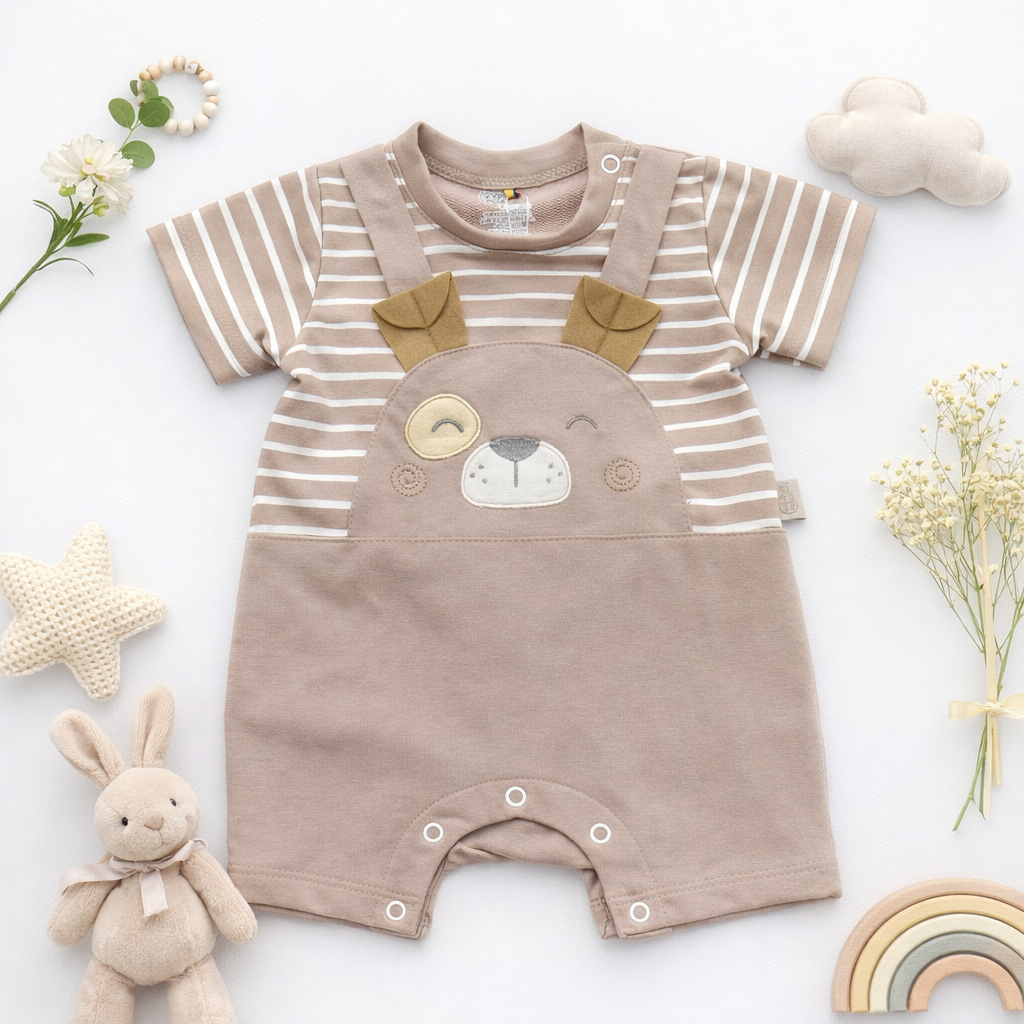 Set Overol más Camiseta Estampada para Bebé | BLACK