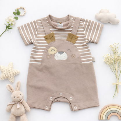 Set Overol más Camiseta Estampada para Bebé | BLACK