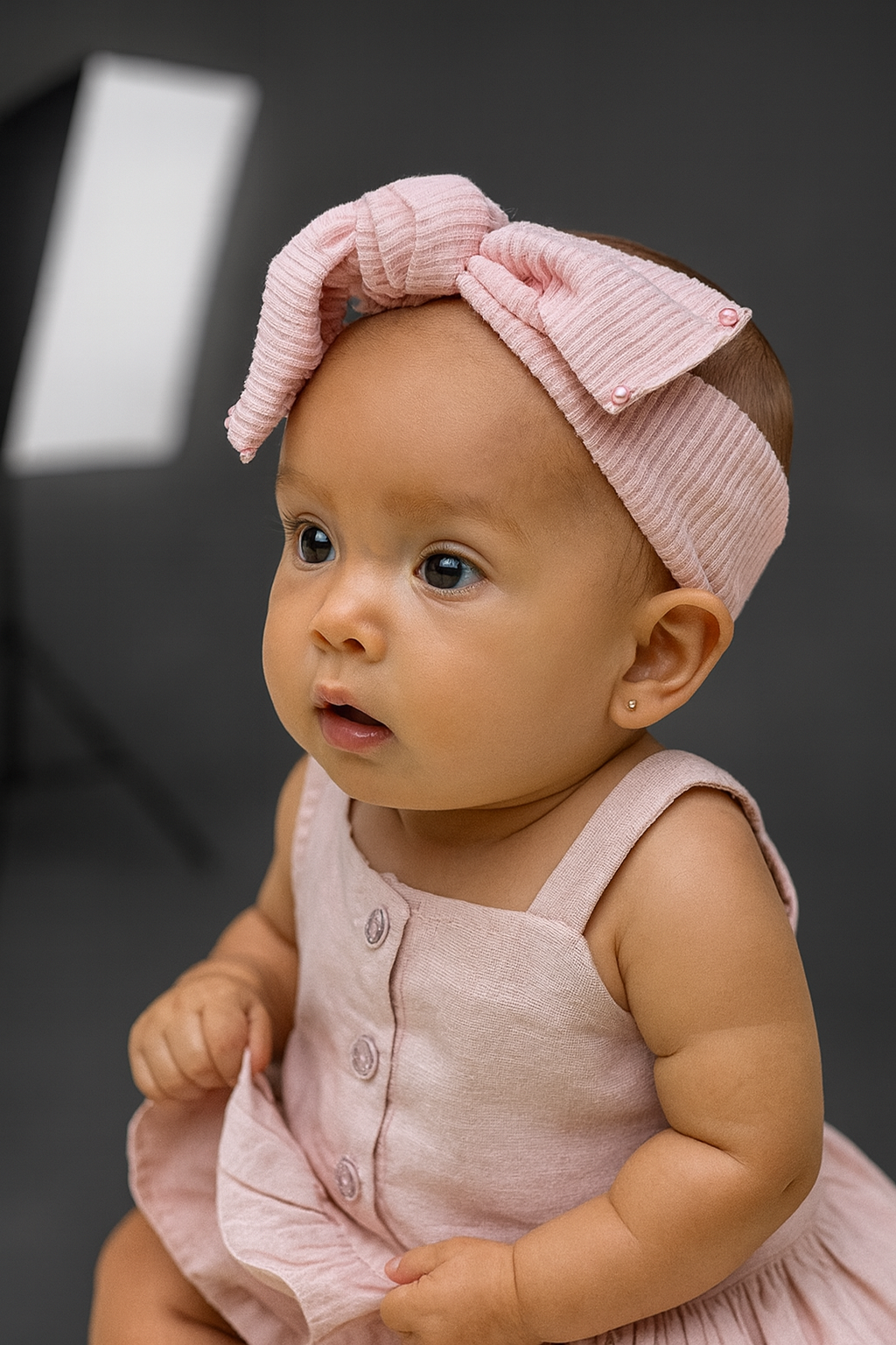 Set Blusita sin Mangas más Short más Moño para Bebé | DULCE AMAPOLA