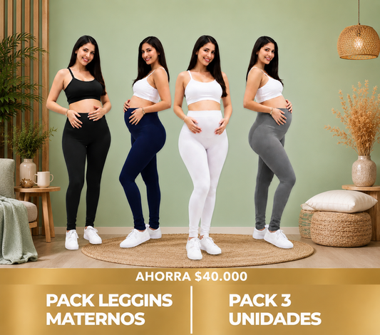 Pack 3 Leggins Maternos