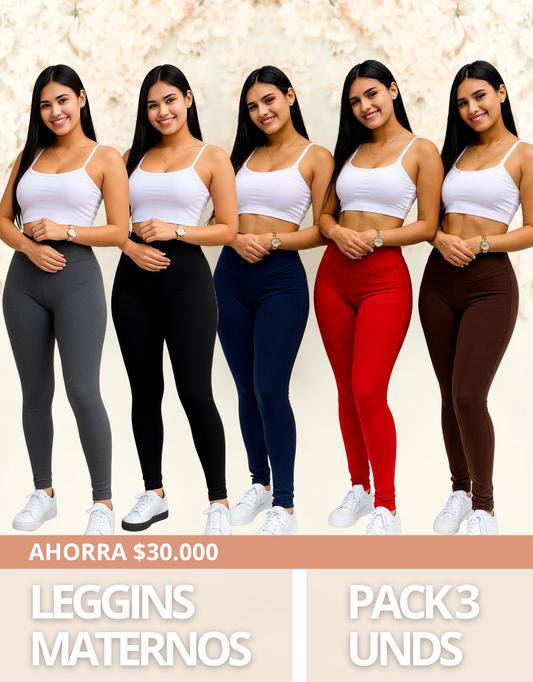 Pack 3 Leggins Maternos